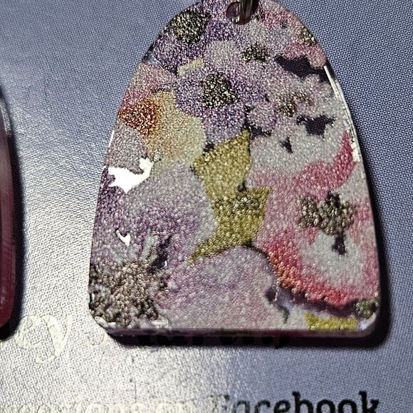 Martins Creations Floral Glitter Dangle Earrings Statement Fashion Jewelry Women - Picture 3 of 6